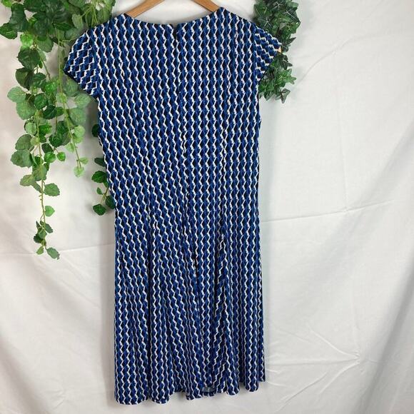 Jessica Howard Short Sleeve A Line Patterned Dress 10P - Picture 5 of 5